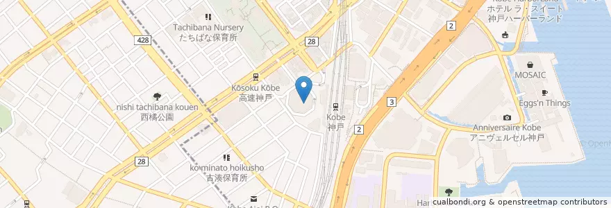 Mapa de ubicacion de デュオこうべ交番 en Japon, Préfecture De Hyōgo, 神戸市, 中央区.