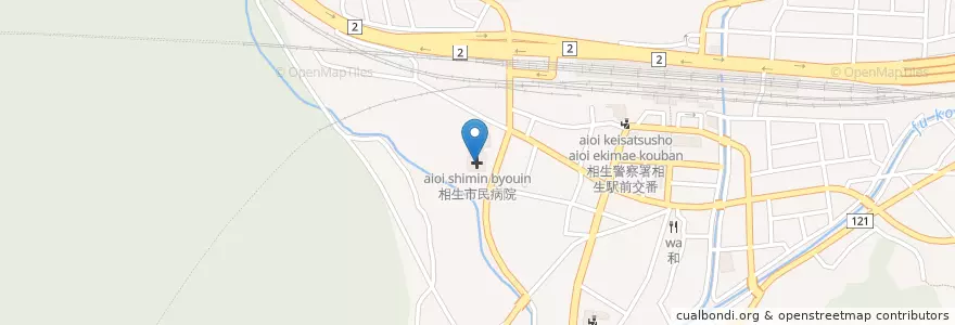 Mapa de ubicacion de 相生市民病院 en 日本, 兵库县/兵庫縣, 相生市.