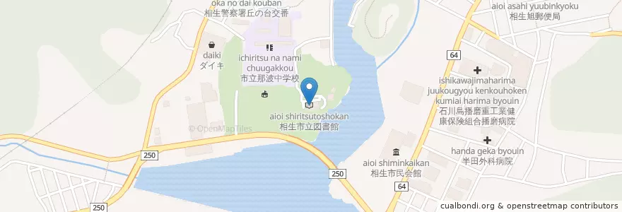 Mapa de ubicacion de 相生市立図書館 en ژاپن, 兵庫県, 相生市.