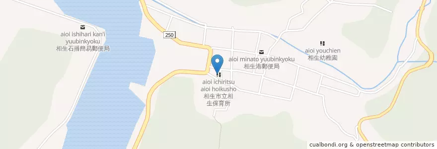 Mapa de ubicacion de 相生市立相生保育所 en 日本, 兵庫県, 相生市.