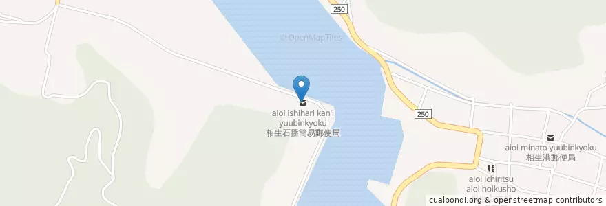 Mapa de ubicacion de 相生石播簡易郵便局 en Japan, 兵庫県, 相生市.