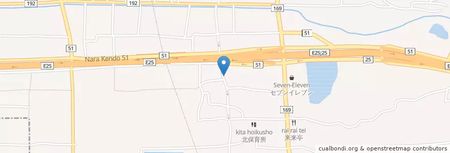 Mapa de ubicacion de 石上児童館 en Япония, Нара, 天理市.