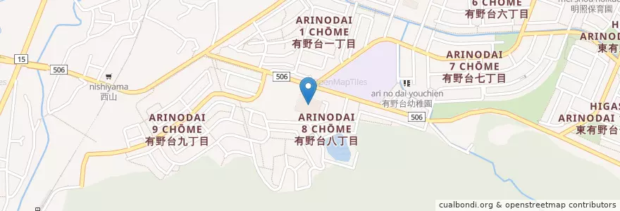 Mapa de ubicacion de 神戸アドベンチスト病院 en Japonya, 兵庫県, 神戸市, 北区.