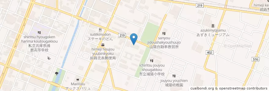 Mapa de ubicacion de 神戸地方裁判所姫路支部 en Japan, 兵庫県, 姫路市.
