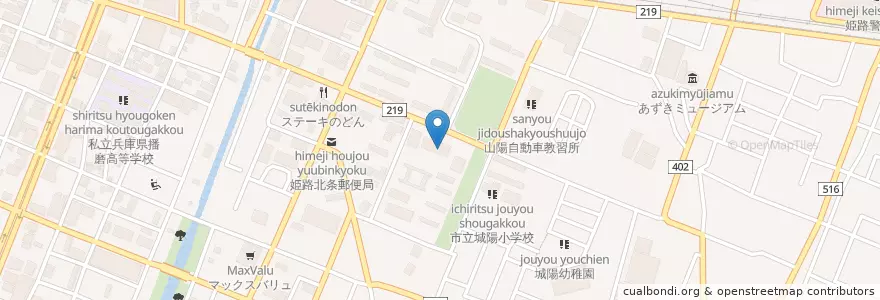 Mapa de ubicacion de 神戸地方裁判所姫路検察審査会 en Japan, 兵庫県, 姫路市.