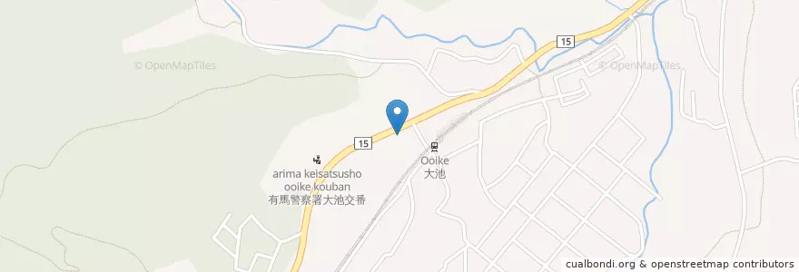 Mapa de ubicacion de 神戸大池郵便局 en Japan, 兵庫県, Kobe, 北区.