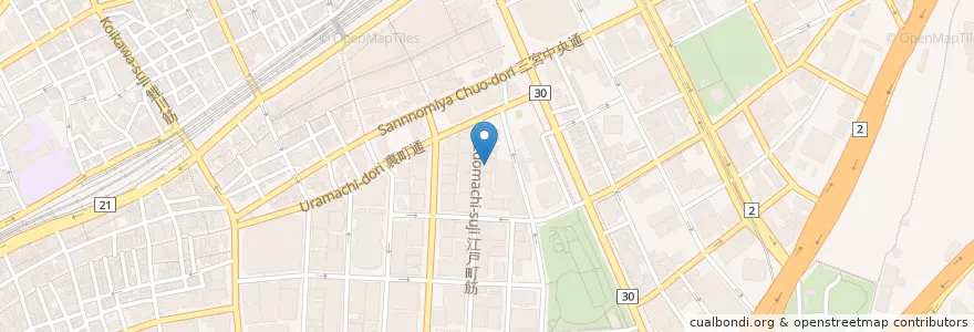 Mapa de ubicacion de 神戸市消防局 en Jepun, 兵庫県, 神戸市, 中央区.