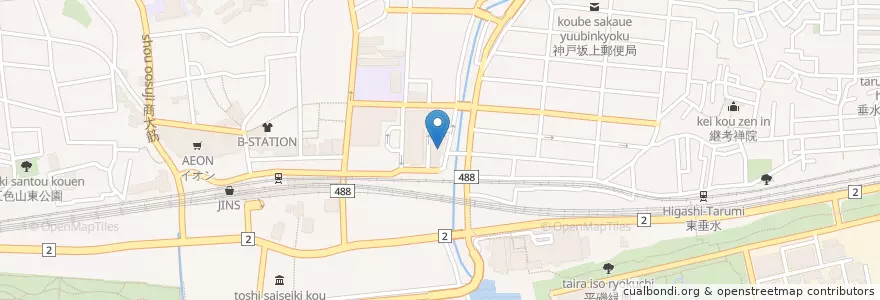 Mapa de ubicacion de 神戸市立垂水図書館 en Japão, 兵庫県, 神戸市, 垂水区.