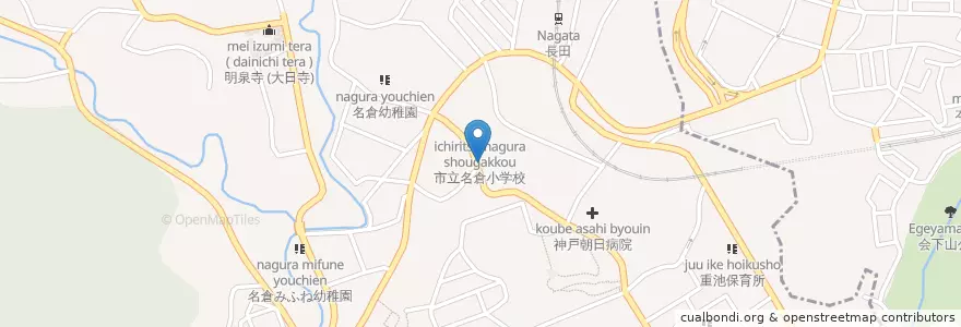 Mapa de ubicacion de 神戸房王寺郵便局 en Япония, Хёго, 神戸市, 兵庫区.