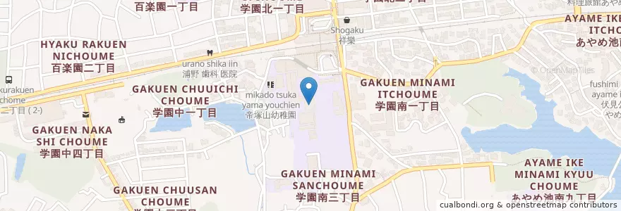 Mapa de ubicacion de 私立帝塚山高等学校 en 日本, 奈良県, 奈良市.