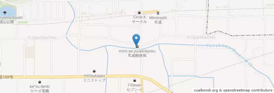 Mapa de ubicacion de 耳成郵便局 en 日本, 奈良県, 橿原市.