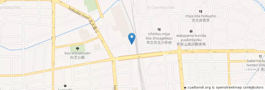 Mapa de ubicacion de 角谷整形外科病院 en Japão, 和歌山県, 和歌山市.