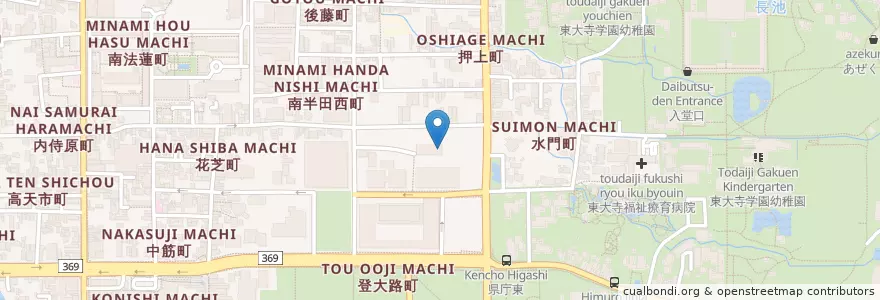 Mapa de ubicacion de 近畿管区行政評価局奈良行政評価事務所 en 日本, 奈良県/奈良縣, 奈良市.