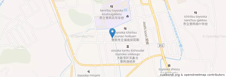 Mapa de ubicacion de 近畿農政局兵庫農政事務所地域第二課 en Japan, 兵庫県, 豊岡市.