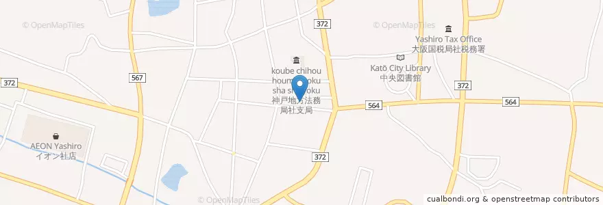 Mapa de ubicacion de 近畿農政局兵庫農政事務所地域第四課 en Japón, Prefectura De Hyōgo, 加東市.