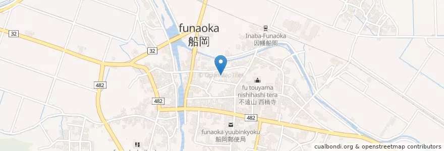 Mapa de ubicacion de 郡家警察署船岡駐在所 en Japan, Tottori Prefecture, Yazu County, Yazu.