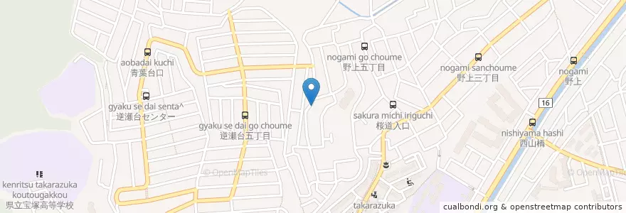 Mapa de ubicacion de 野上幼稚園 en Japon, Préfecture De Hyōgo, Takarazuka.