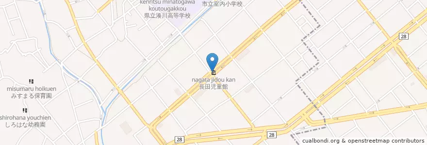 Mapa de ubicacion de 長田児童館 en 日本, 兵库县/兵庫縣, 神户市, 兵庫区.