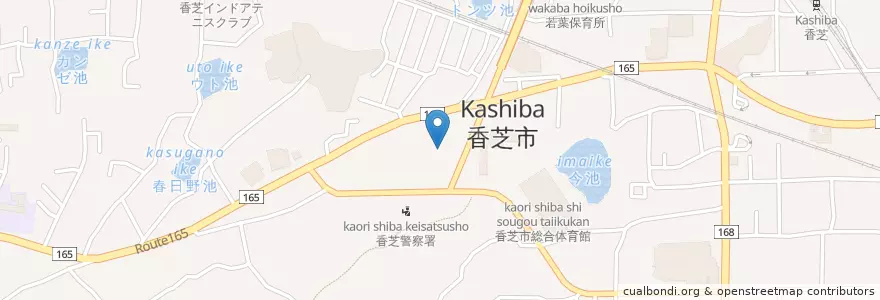 Mapa de ubicacion de 香芝・広陵消防組合香芝消防署 en 日本, 奈良県, 香芝市.