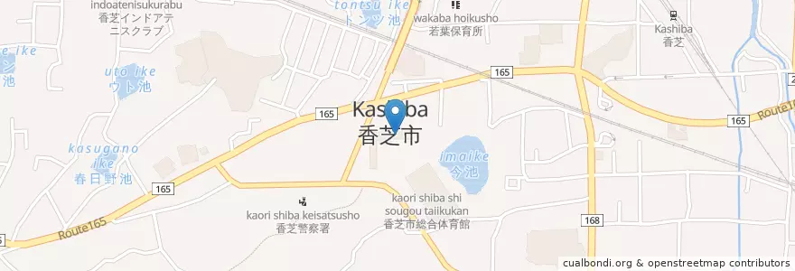 Mapa de ubicacion de 香芝市役所 en Япония, Нара, 香芝市.