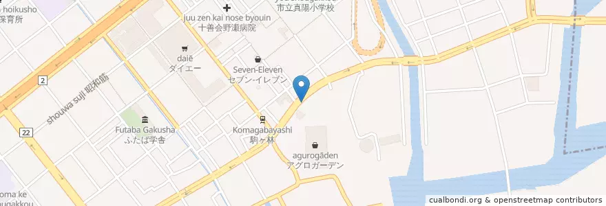 Mapa de ubicacion de 駒栄児童館 en Japon, Préfecture De Hyōgo, 神戸市, 長田区.