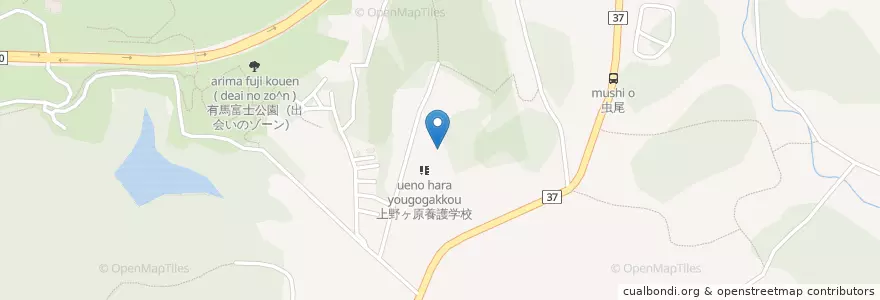 Mapa de ubicacion de 高等養護学校 en 일본, 효고현, 三田市.