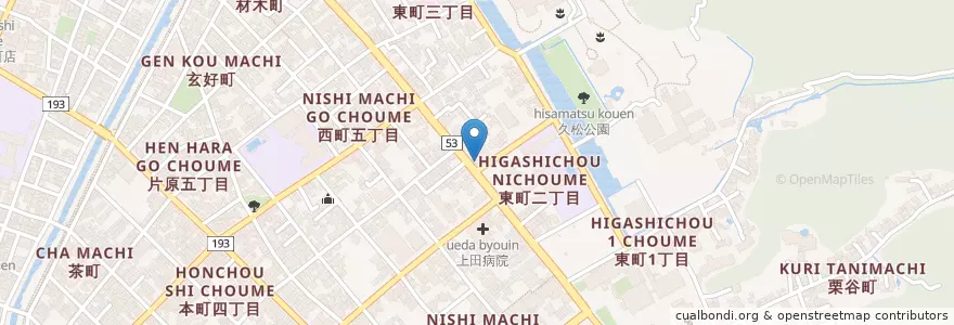 Mapa de ubicacion de 鳥取県東部広域行政管理組合消防局鳥取消防署東町出張所 en Japan, Tottori Prefecture, Tottori.