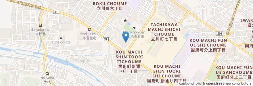 Mapa de ubicacion de 鳥取県東部総合事務所 en Japan, Präfektur Tottori, 鳥取市.