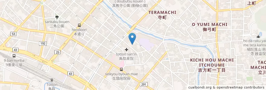 Mapa de ubicacion de 鳥取第一幼稚園 en Japón, Prefectura De Tottori, 鳥取市.
