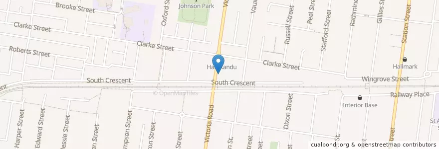 Mapa de ubicacion de Over The Road Cafe en Australië, Victoria, City Of Darebin.