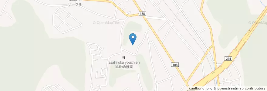 Mapa de ubicacion de 市立旭丘小学校 en ژاپن, 岡山県, 倉敷市.