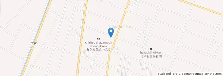 Mapa de ubicacion de 茶屋町東幼稚園 en Japonya, 岡山県, 倉敷市.