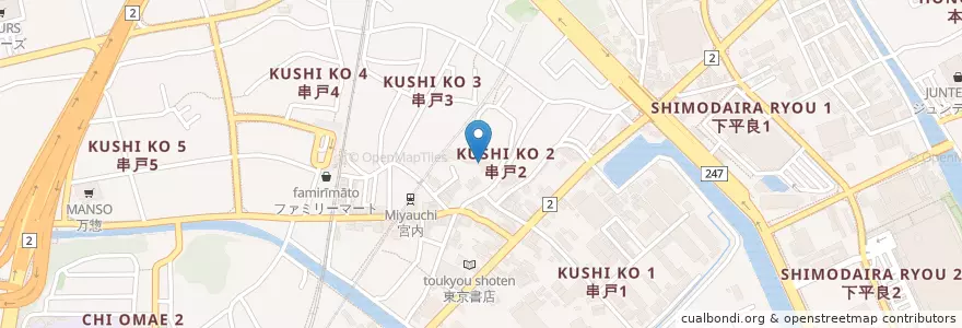 Mapa de ubicacion de 串戸保育園 en 日本, 広島県, 廿日市市.