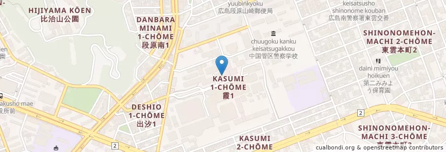 Mapa de ubicacion de 広島大学（歯学部） en Japan, 広島県, Hiroshima, 南区.
