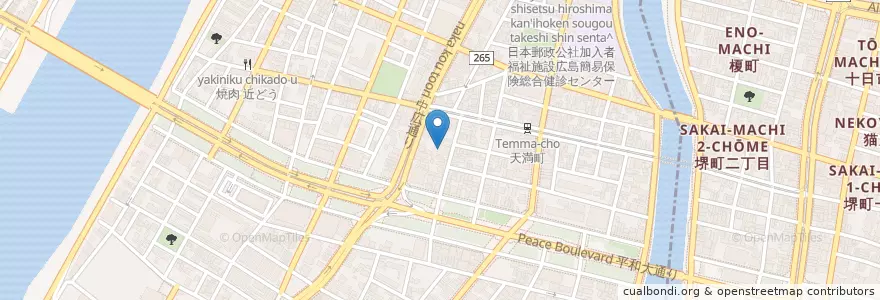 Mapa de ubicacion de 広島暁の星幼稚園 en ژاپن, 広島県, 広島市, 西区.