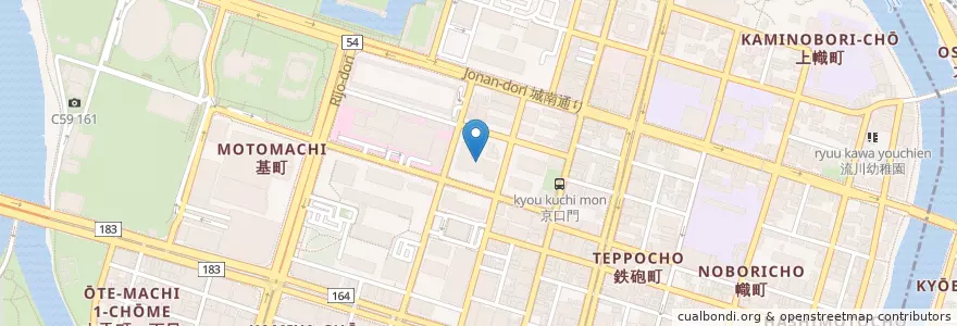 Mapa de ubicacion de 日本銀行広島支店 en Jepun, 広島県, 広島市, 中区.