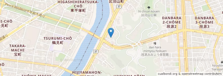 Mapa de ubicacion de 比治山幼稚園 en Japon, Préfecture De Hiroshima, Hiroshima, 南区.
