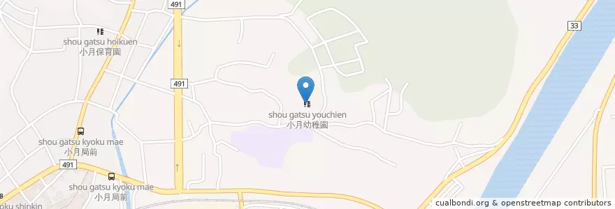 Mapa de ubicacion de 小月幼稚園 en Japão, 山口県, 下関市.