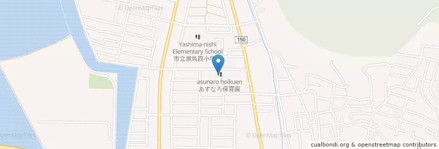 Mapa de ubicacion de あすなろ保育園 en Japão, 香川県, 高松市.