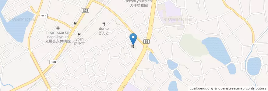 Mapa de ubicacion de からたち幼稚園 en 日本, 愛媛県, 伊予市.