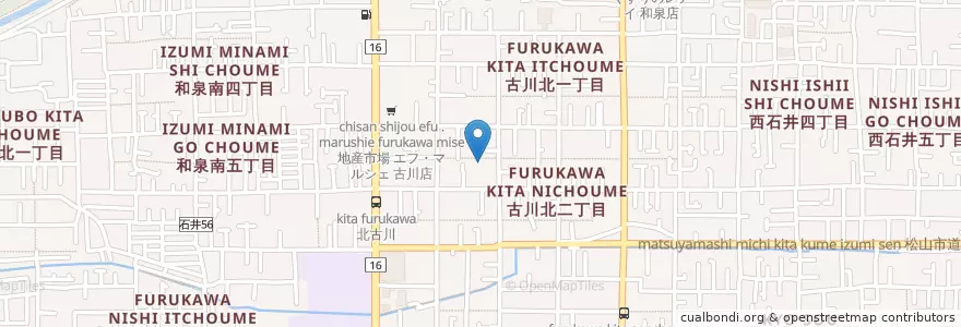 Mapa de ubicacion de つばき保育園 en Япония, Эхимэ, 松山市.