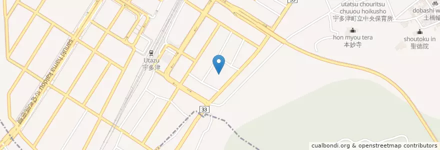 Mapa de ubicacion de ライブラリーうたづ en Japonya, 香川県, 綾歌郡, 宇多津町.