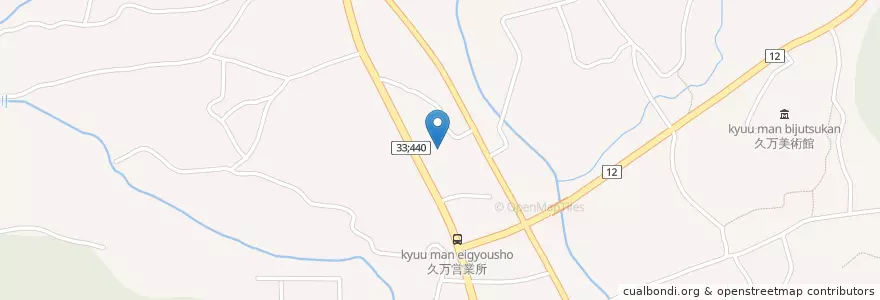 Mapa de ubicacion de 久万高原警察署 en 日本, 爱媛县, 上浮穴郡, 久万高原町.