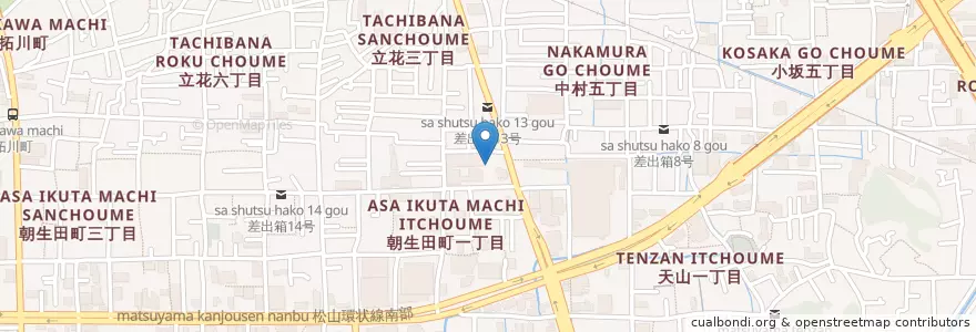 Mapa de ubicacion de 仁友会南松山病院 en Japão, 愛媛県, 松山市.