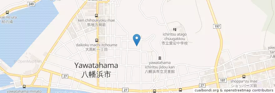Mapa de ubicacion de 八幡浜幼稚園 en Japon, Préfecture D'Ehime, 八幡浜市.