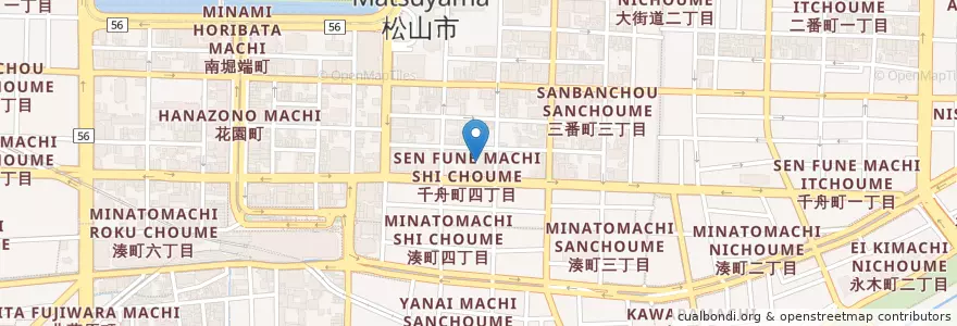 Mapa de ubicacion de 労働者健康福祉機構愛媛産業保健推進センター en 日本, 愛媛県, 松山市.