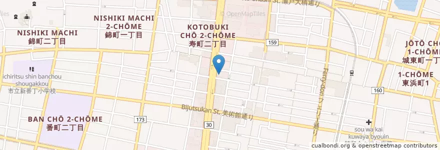 Mapa de ubicacion de 労働者健康福祉機構香川産業保健推進センター en Japon, Préfecture De Kagawa, 高松市.