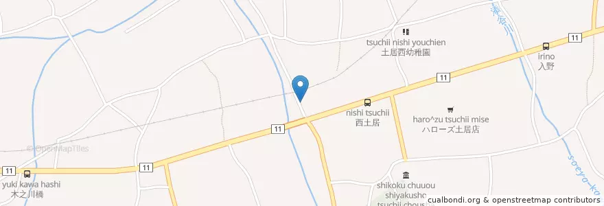 Mapa de ubicacion de 四国中央警察署土居駐在所 en Jepun, 愛媛県, 四国中央市.