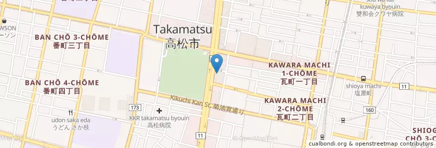 Mapa de ubicacion de 国際協力機構四国支部 en Япония, Кагава, 高松市.
