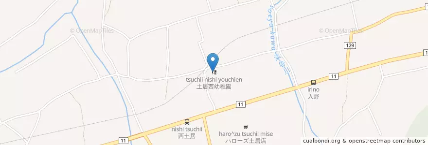 Mapa de ubicacion de 土居西幼稚園 en Япония, Эхимэ, 四国中央市.